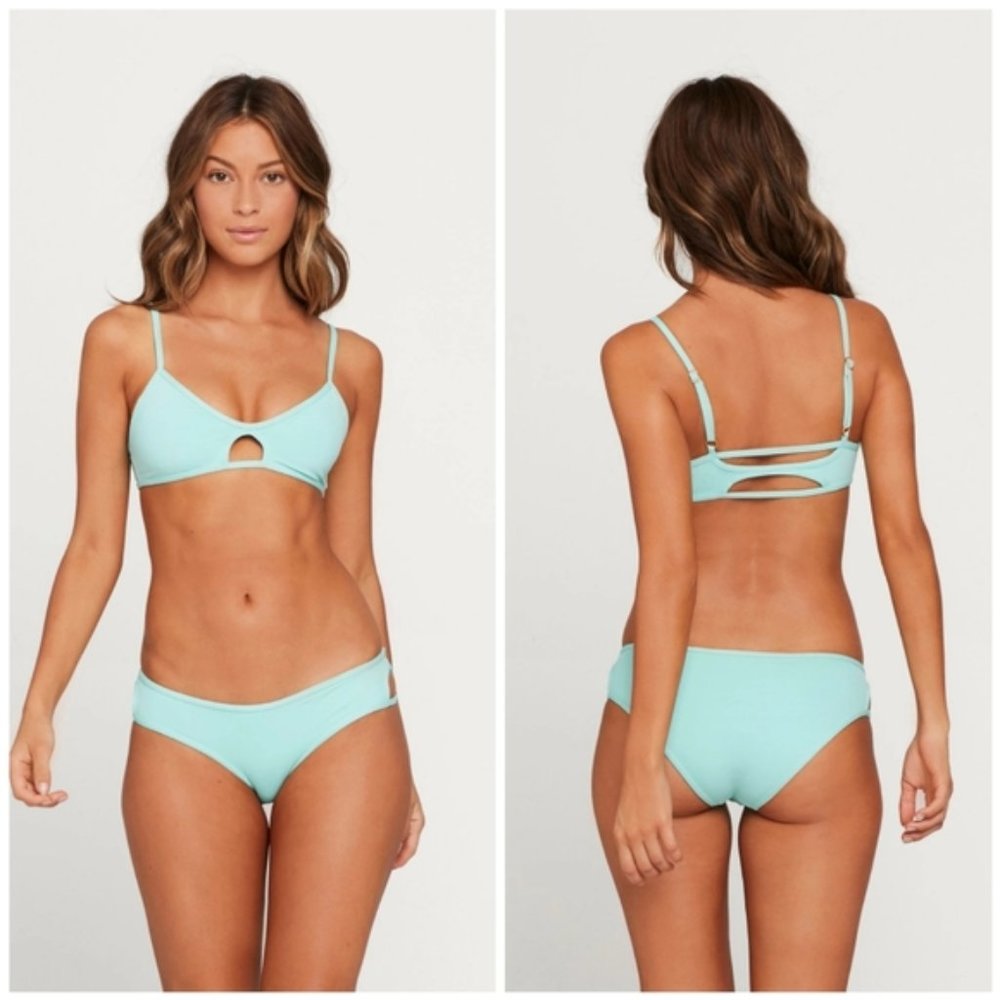 l*space Aqua Cutout Bralette Bikini - Light Blue